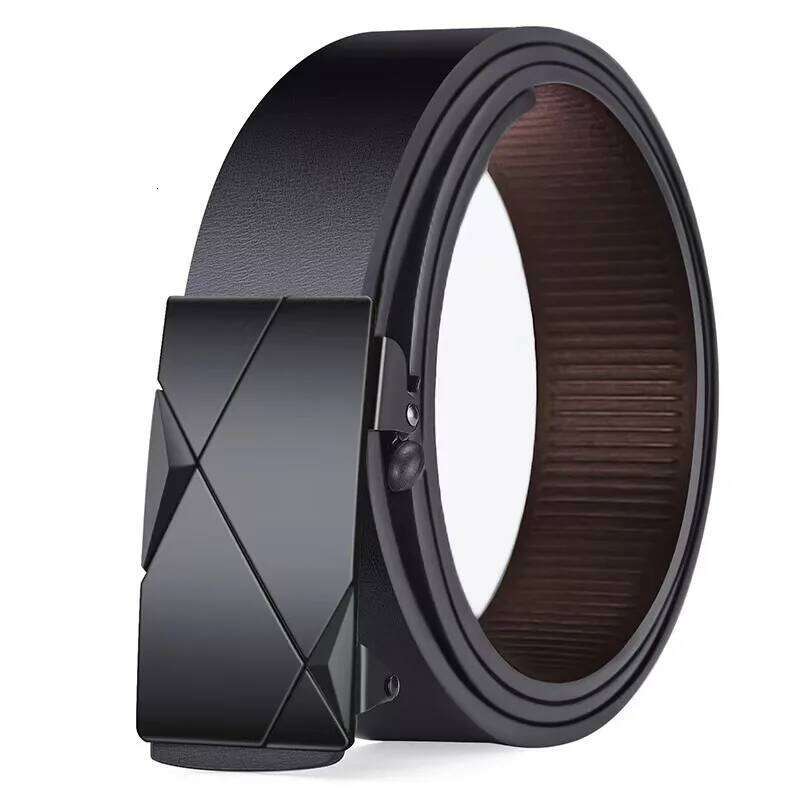 2025 New Men's Business Alloy Automatic Buckle Fashion Luxury Jeans Belt PU Leather High-Quality Straps Z260226