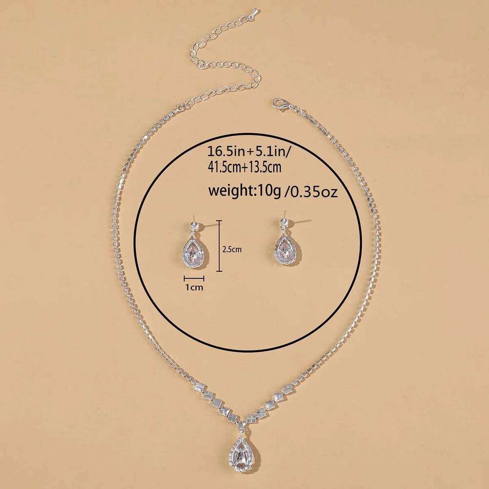 5 Women's Fashion Droplet Earrings Necklace Bracelet Ring Set Wedding Banquet Party Holiday Gift Z260313