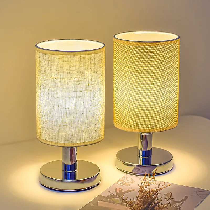 Nordic Fabric Usb Desk Lamp Decoration Bedroom Bedside Lamp Study Dormitory Remote Control Led Night Light Creative Atmosphere Y260314