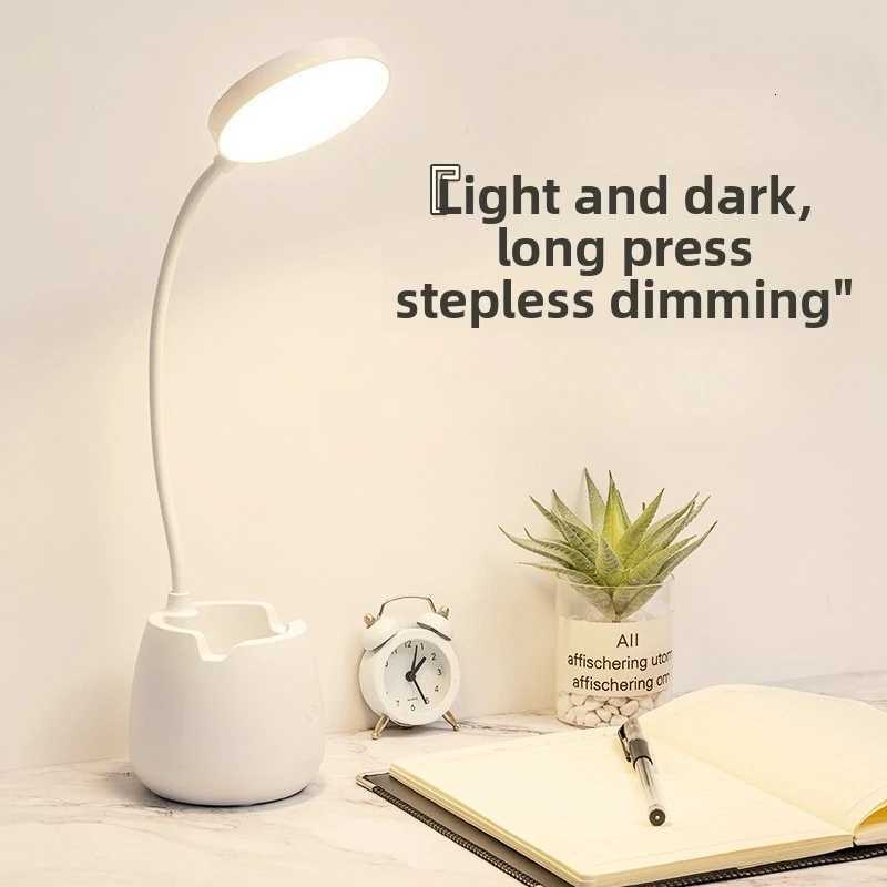New LED Eye Protection Desk Lamp USB Bedside Lamp Charging Student Study Dormitory Reading Lamp Bedroom Night Light Gift Y260314