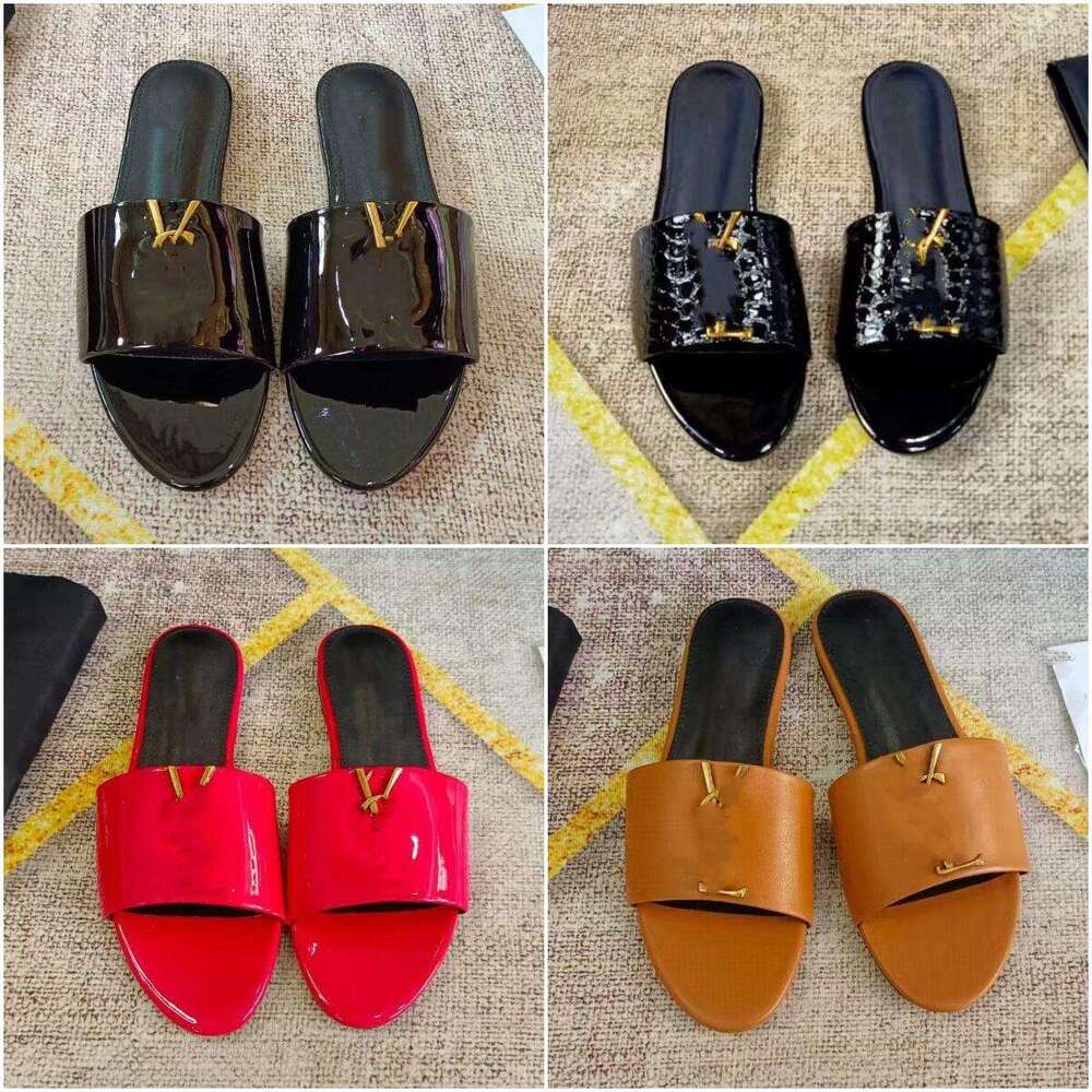 Designers Sandals famous designer women Slippers With Dust bag Slide Summer Slippers Wide Real leather sandals size 35-42