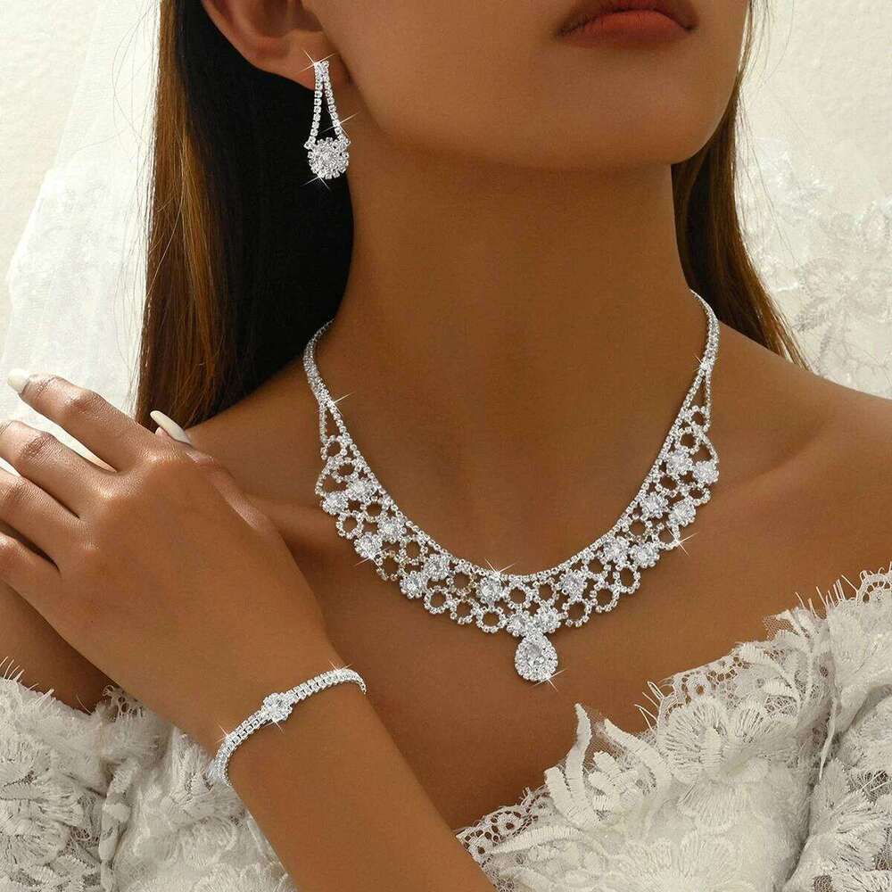 Women's Fashion Design Claw Water Drop Jewelry Set Light Luxury Style High End Wedding Banquet Party Holiday Gift Z260313