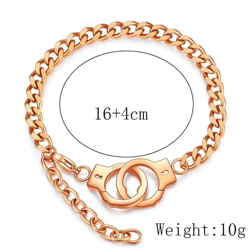 VQYSKO Simple all-in-one stainless steel couples fashion handcuff bracelet for lovers Valentine's Day gift jewelry Z260313