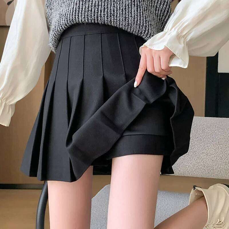 College Style Pleated for Women 2025 Autumn Winter High Waisted Thicken Woolen Skirt Female All-Match Casual Y2K Skirts Z260314