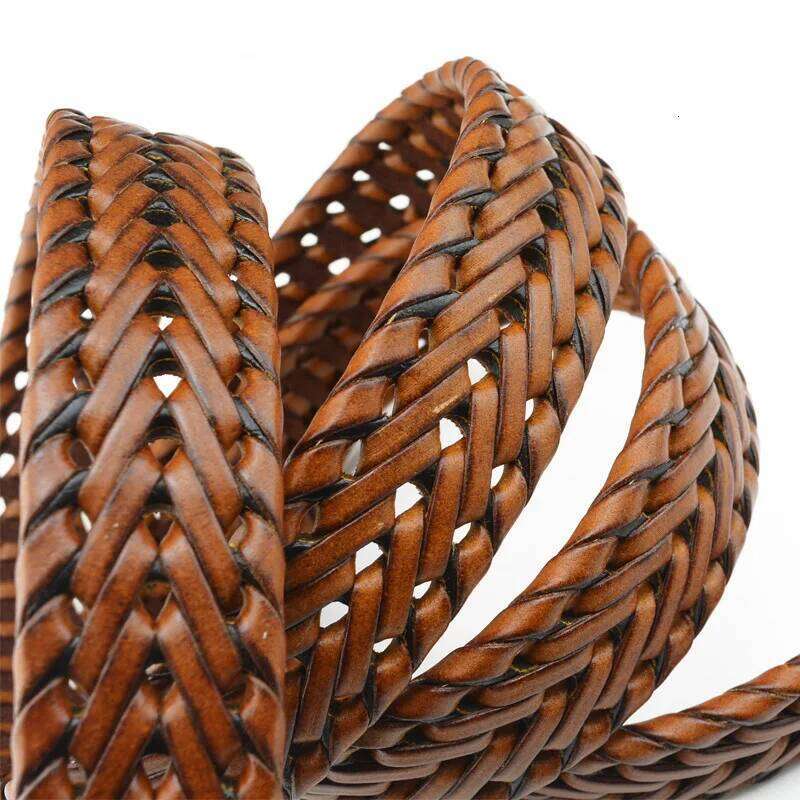 New Belt women belts luxury genuine leather braided Real Cow skin straps Men All-Matching Simple Fashionable Tide Belts Z260226