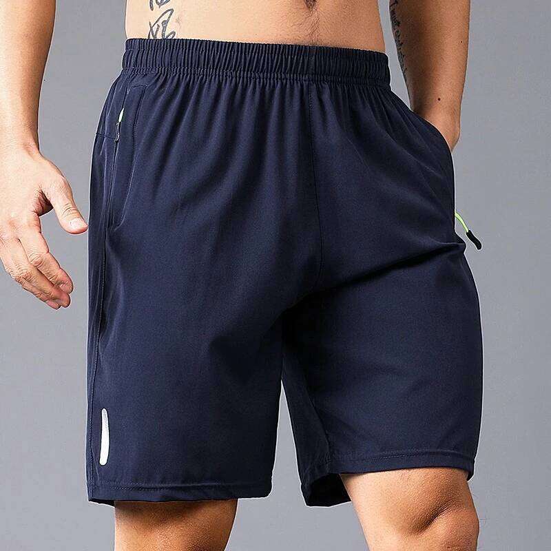 Summer Zip Pocket Short Sports Running Soft Shorts Fitness Sportswear Men's Beach Pants Z260314