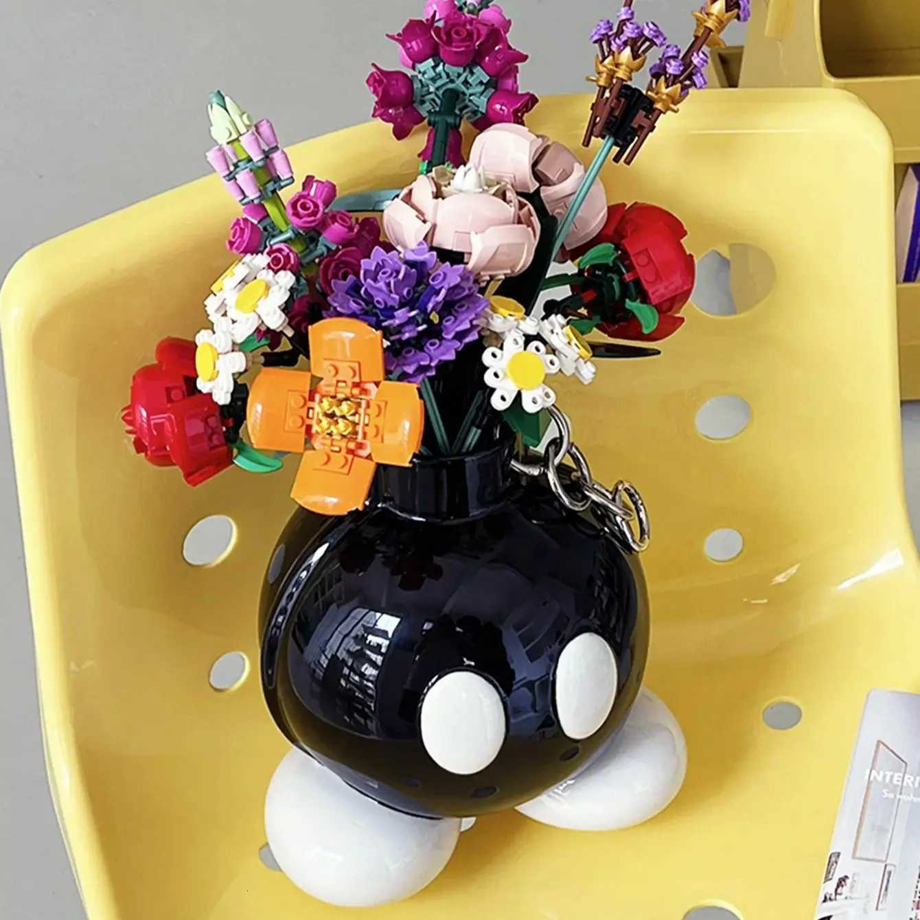 1Pc Original High-Looking Boom Ceramic Vase Bomb Vase Ins Style Home Decoration Ornaments Living Room Corridor Entrance Balcony Y260314