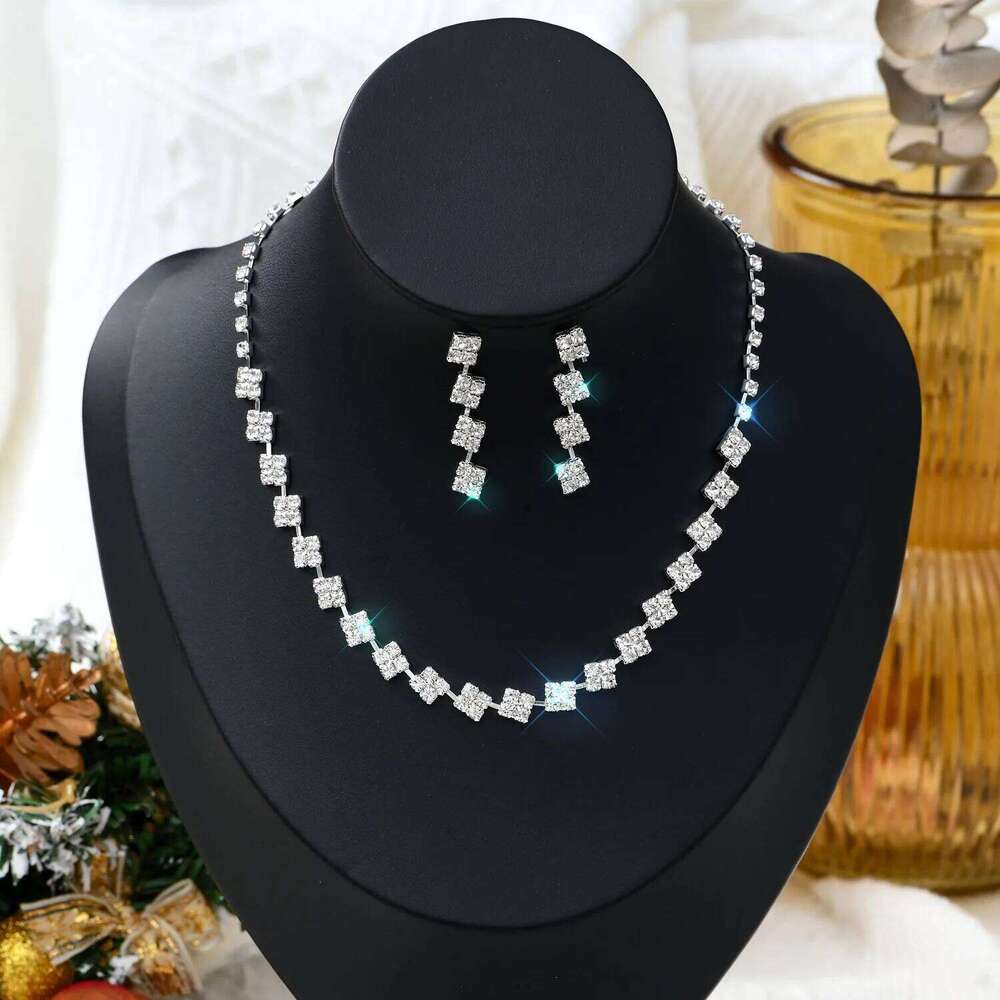 1 Set Of Fashionable And Simple Water Droplet Necklace, Earrings, Jewelry Set, Women's Wedding Banquet Party Daily Accessories Z260313