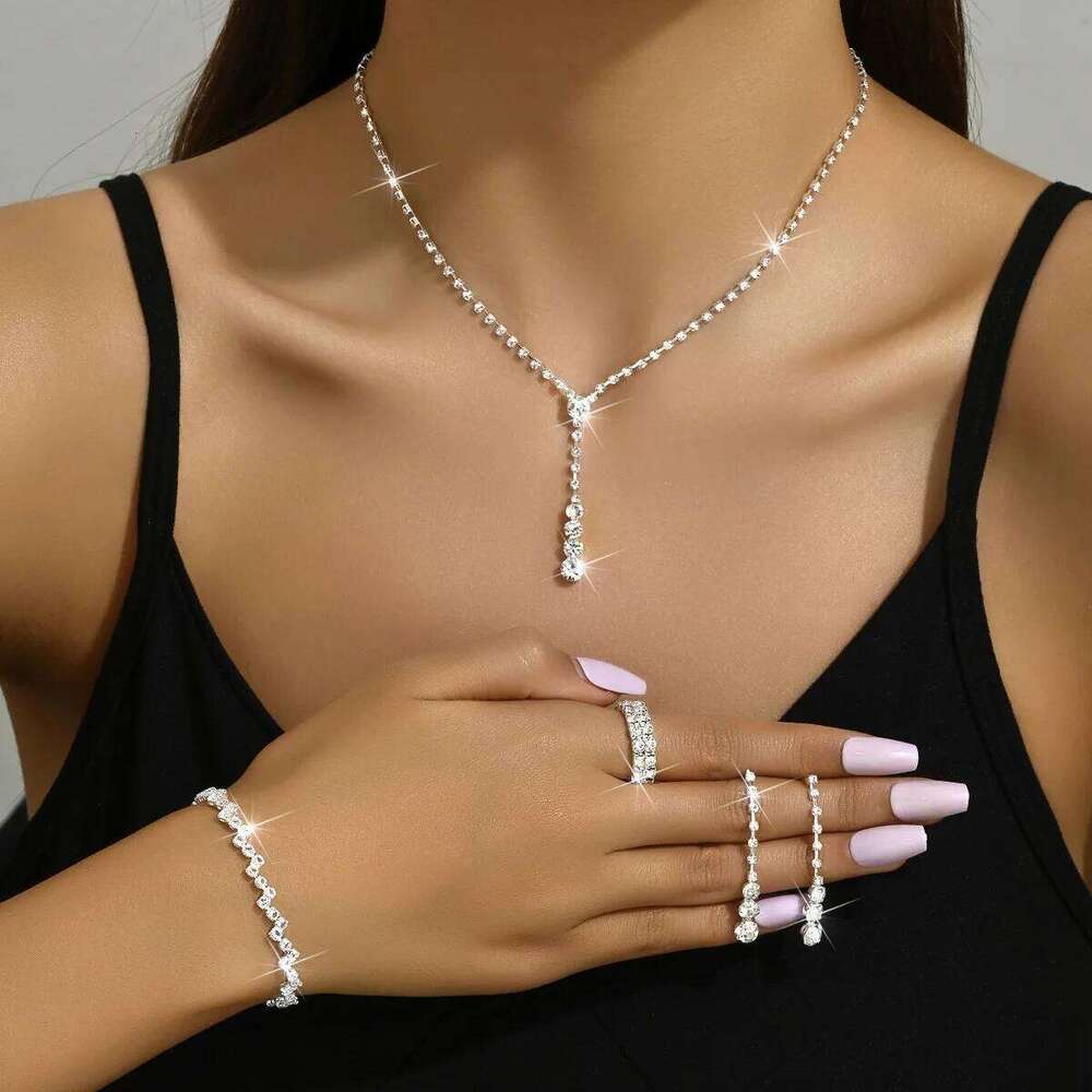 5 pieces of women's minimalist claw chains, earrings, necklaces, bracelets, rings, jewelry sets, banquet parties, holiday gifts Z260313