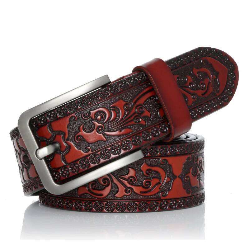 Belts Men High Quality Cow Genuine Leather Belt Male Fashion Classic Vintage Pin Buckle Strap For Cowboy Jeans Z260226