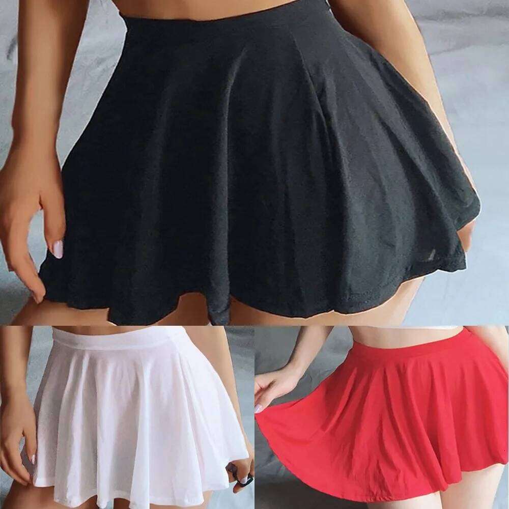 Women Sexy Pleated Transparent A-Line High Rise Costume Lingerie Sheer Skirts Casual Simple Fashion Ladies Mini Skirt Z260314