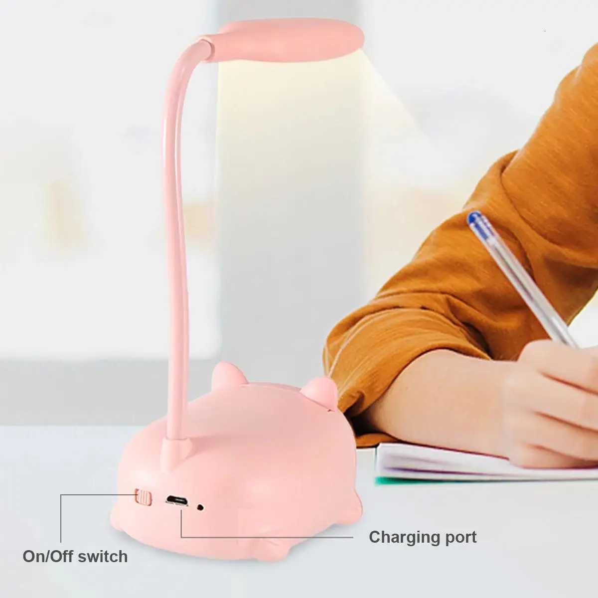 Cat Night Light Reading Children Table Flexible Book Rechargeable Mini Lamp Foldable Led Cute Creative Wireless Bedside Y260314