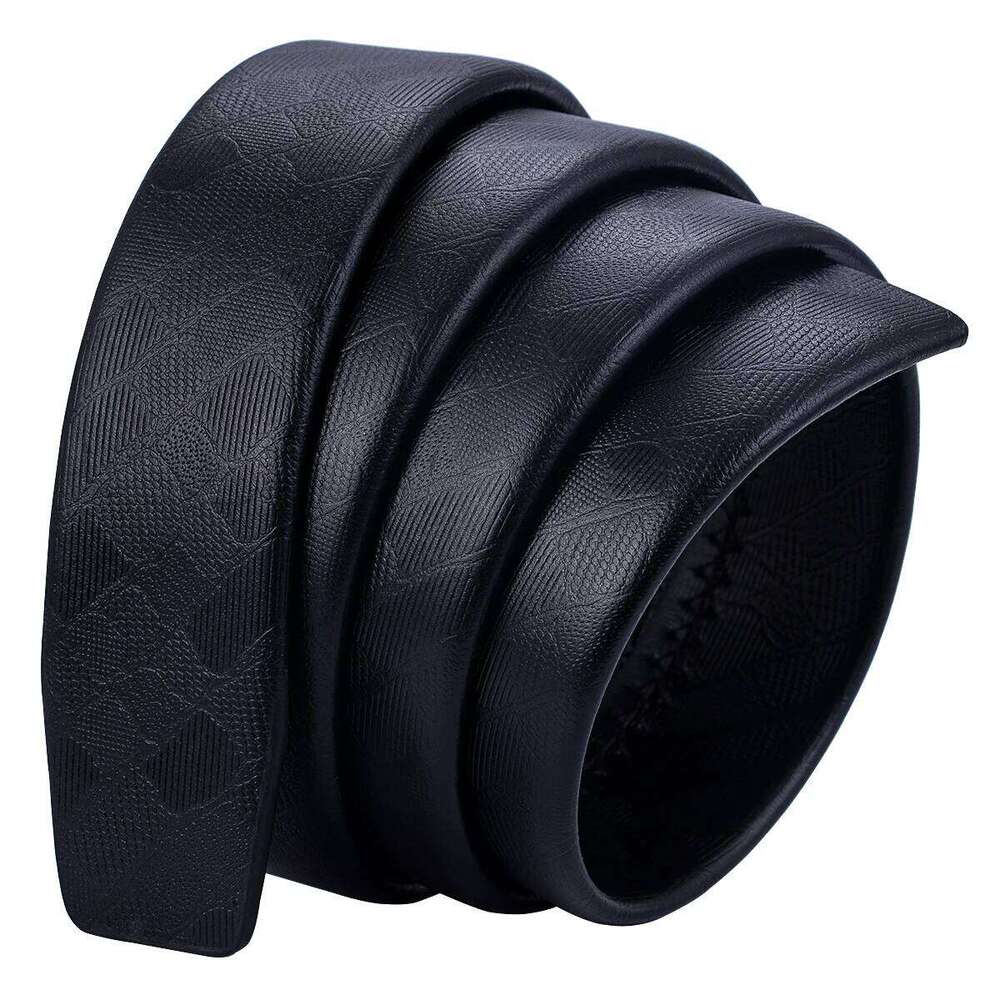 Gold Silver Automatic Buckles Mens Belts Black Leather Men Dress Jeans Belt Ratchet Sliding Waist Straps Wedding Business Z260226