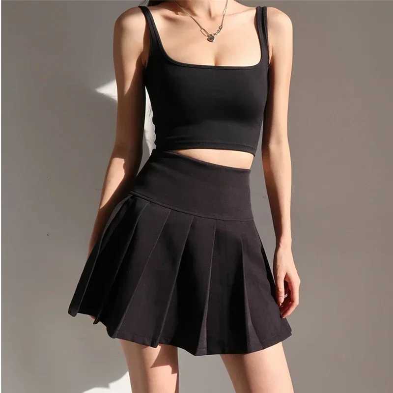 American School Y2k Style Summer Short Pleated Skirt For Women 2024 High Waist Sexy Hotsweet Mini Skirts Female M260314