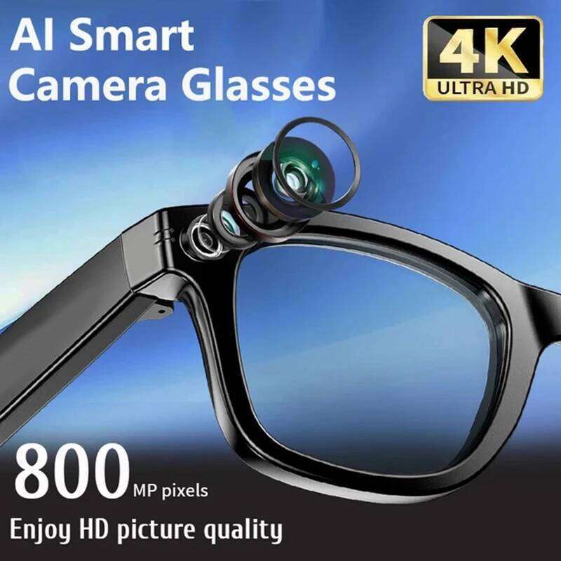 4K 800W Pixel Smart AI Shooting Camera Photo Video Voice Assistant Call Translation Waterproof Bluetooth Glasses