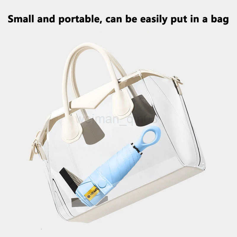 Upgrade UPF50 Mini Umbrella Portable Folding Sunshade Umbrella Outdoor Sunshade UV Protection Rain Windproof Sun Rain Dual Use H260314