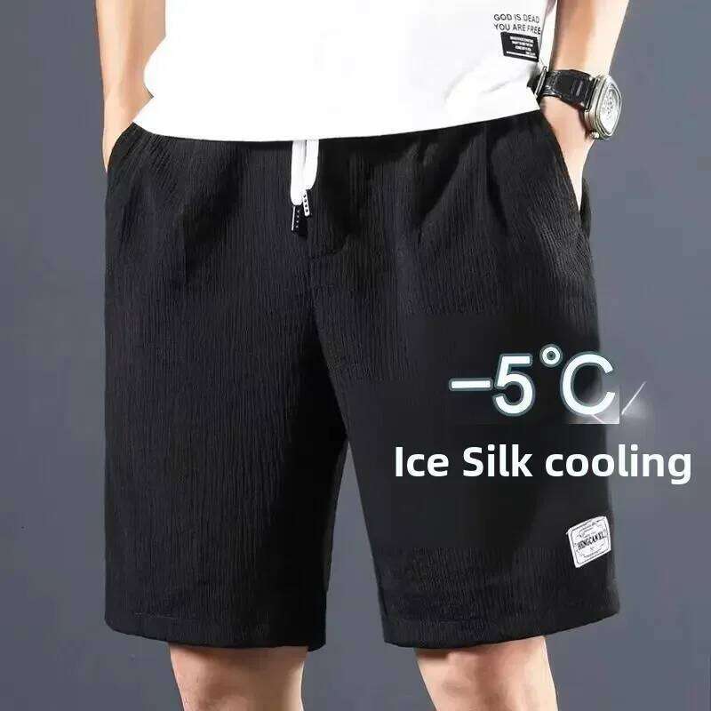 Men's Ice Silk Casual Shorts Loose Fit Summer Style Big Pants Versatile Outerwear for Men Comfortable Underwear Z260314