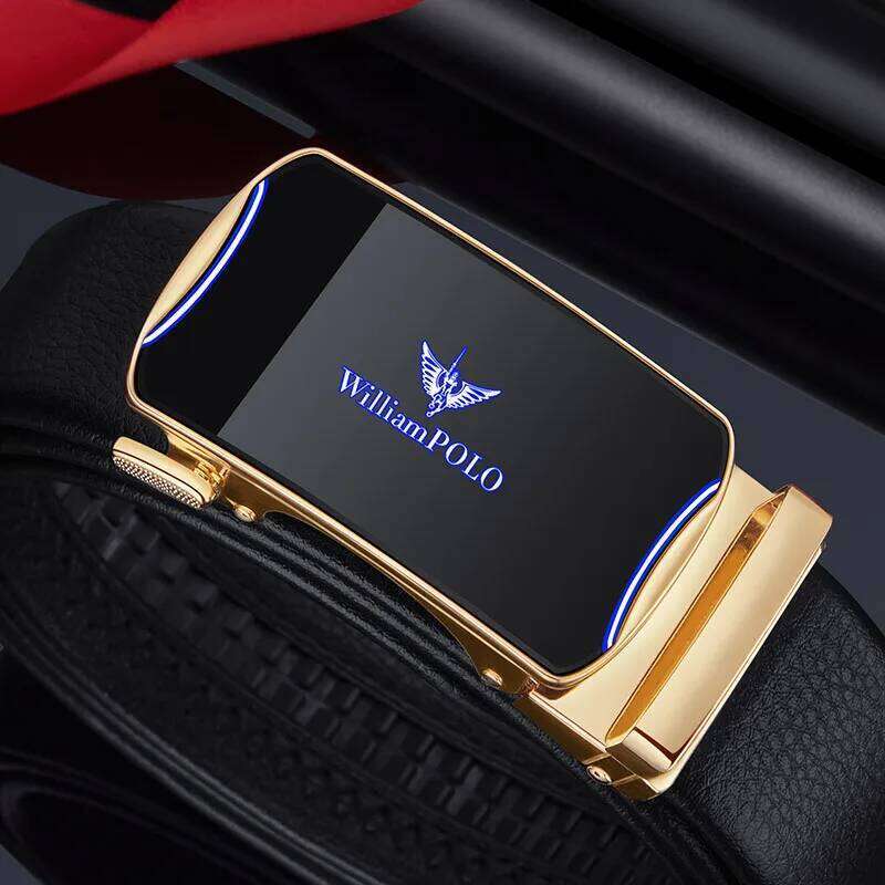 Leather men's leather automatic buckle business first layer cowhide youth casual simple belt men trend Z260226