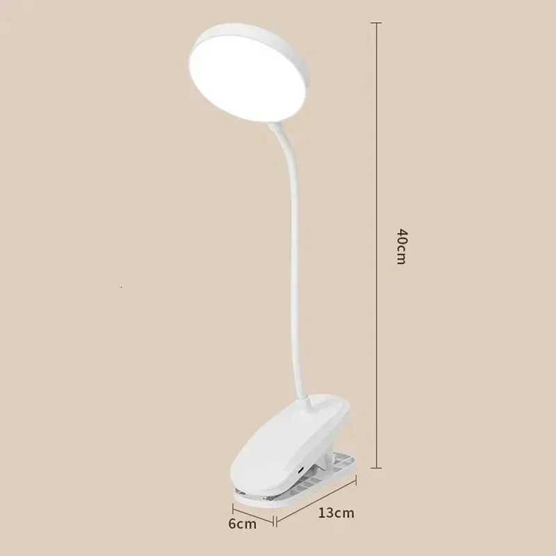 Led Table Lamp USB Rechargeable Night Light With Folding Clamp Study Stand Read Lamp Touch 3 Modes Dimming Eye Protection Light Y260314