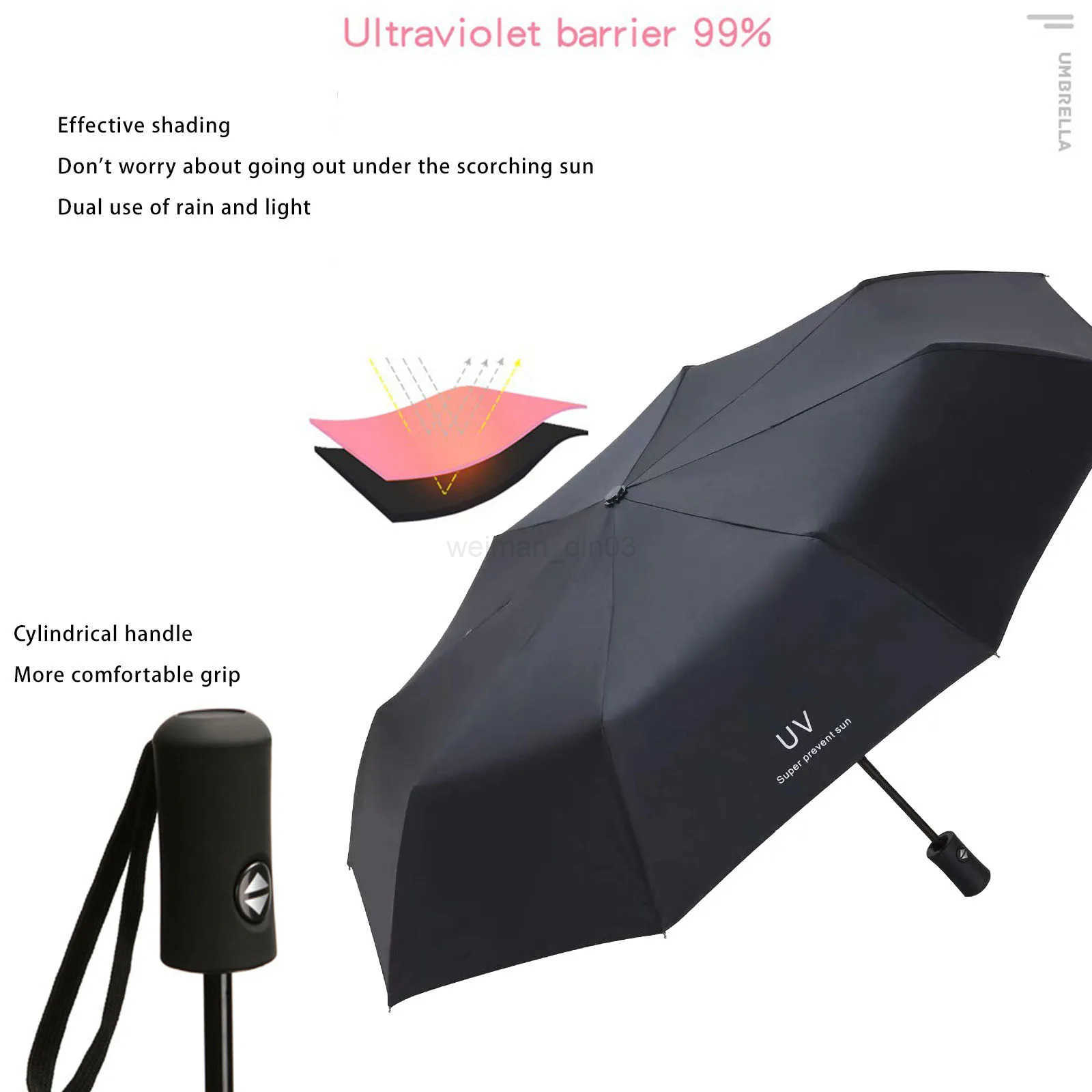 8 Ribs Travel Rain Sun Umbrellas Windproof Multi-color Travel Umbrella Automatic Open And Close H260314