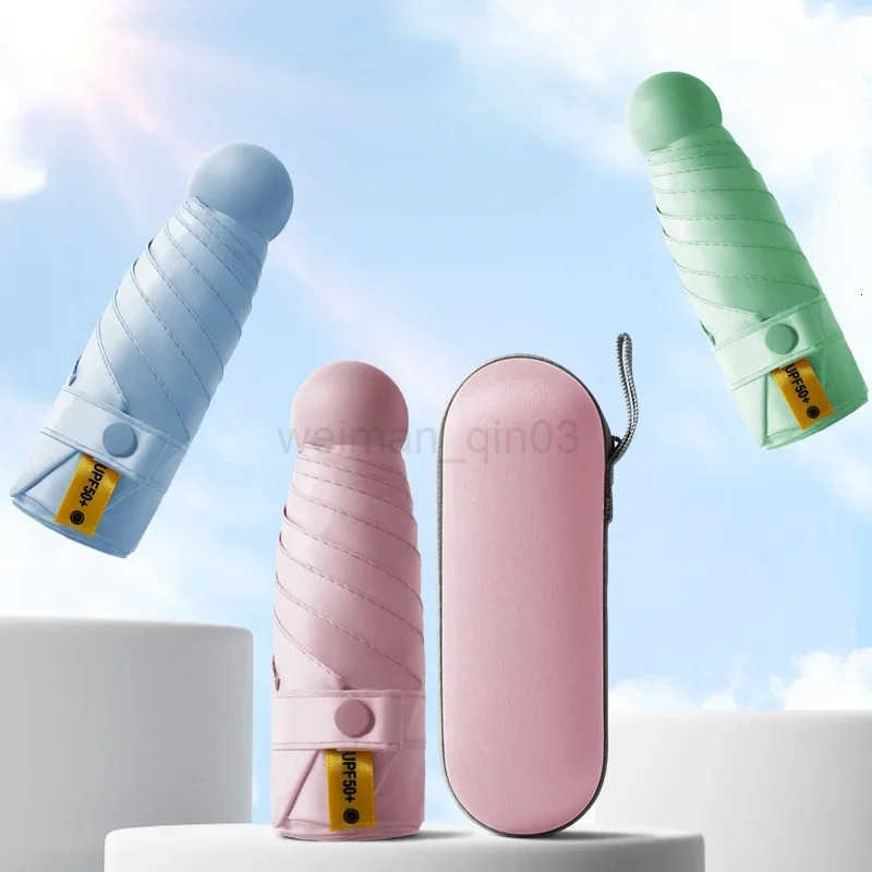 Mini Sunscreen UV Protection Parasol - Compact Pocket-Sized Umbrella for Sunny/Rainy Days Lightweight Travel Gift Capsule H260314
