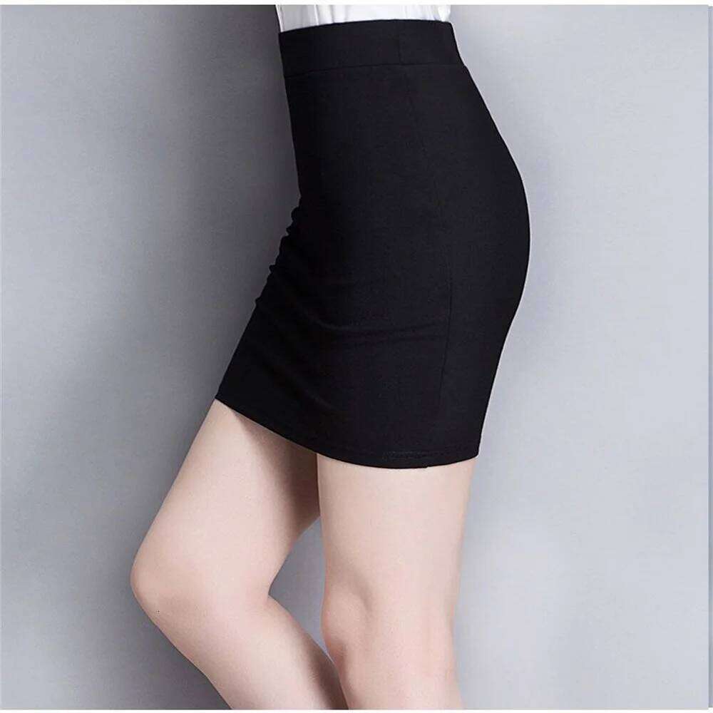 Women Clothing Business Casual Solid Color High Waist Pencil Skirt Summer All-match Slim Mini Dress Office Ladies Black Skirts Z260314
