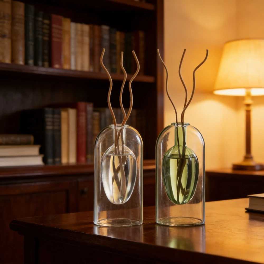 Minimally Designed Flameless Aromatherapy Bottle Diffuser Empty Bottle Glass Ornament Nordic Style Home Decor Birthday Gift Y260314