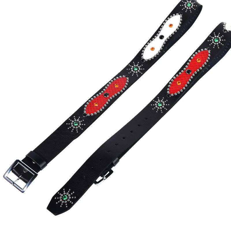 New British Retro Punk Belt with Studs Unisex Fashion Denim Leather Decor Factory Direct Sale Z260226
