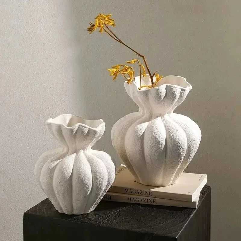 French Ceramic Vase Minimalist Floral Vessel Table Centerpiece Home Decor For Women Gift For Anniversary Birthday Y260314