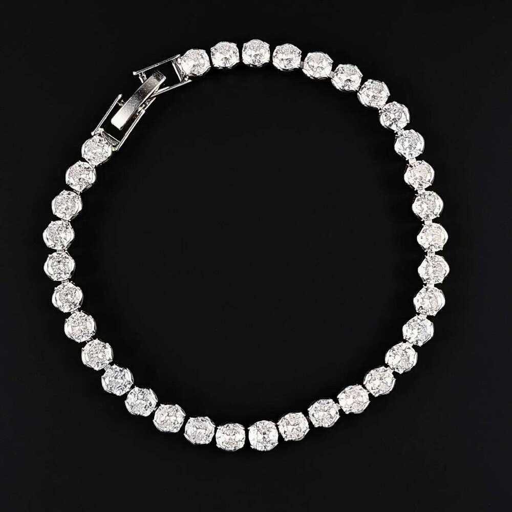 New Arrival 4mm Luxury Round Silver Color on Hand Bracelet Bangle for Women Anniversary Gift Jewelry Bulk Sell Moonso S5773 Z260313