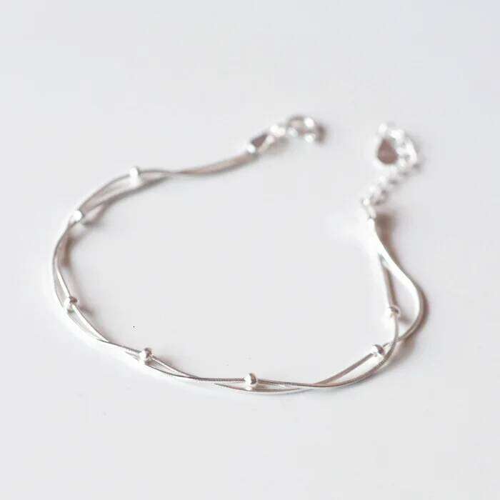 New Fashion Jewelry Beautiful 925 Sterling Silver Red Heart Simple Personality Sweet Bracelets Z260313