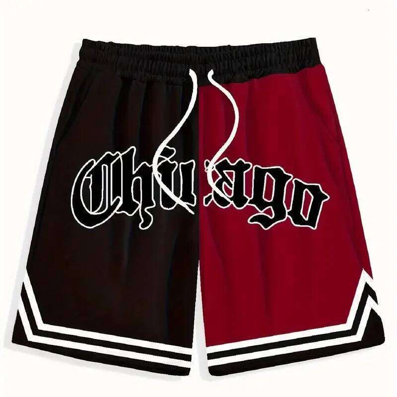 Summer Men Chicago Kids Letter Sports Boys Girls Casual Beach Shorts Adult Fashion Training Short Pants Z260314