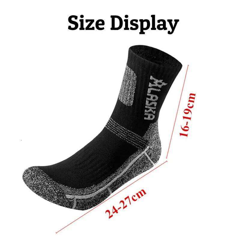3 Pairs Set Winter Professional Sports Sock Outdoor Keep Warm Cycling Running Hiking Skiing Thermal Spring Men Crew Socks Z260314