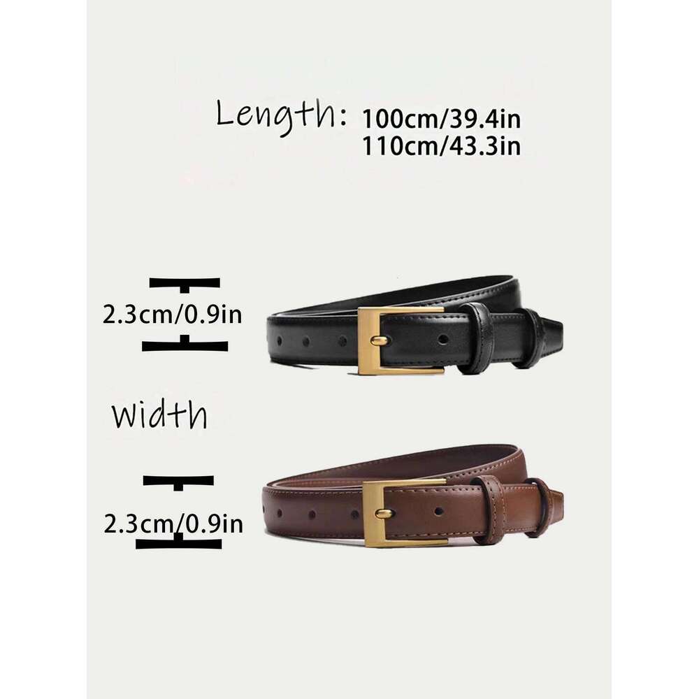 Women's Fashion High-quality Pin Buckle Genuine Luxury Soft PU Leather Belt Women Pair with Pants JeansIdeal Gift Z260226