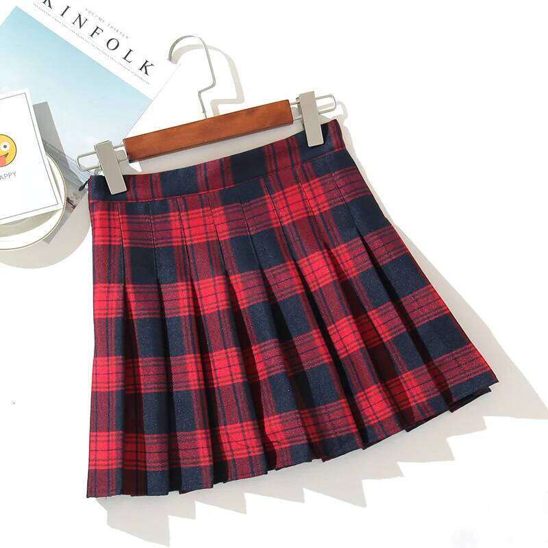Plaid Mini Skirt Summer A-Line Female Pleated Casual High Waist Women Girls Short Streetwear Student Skirts Z260314
