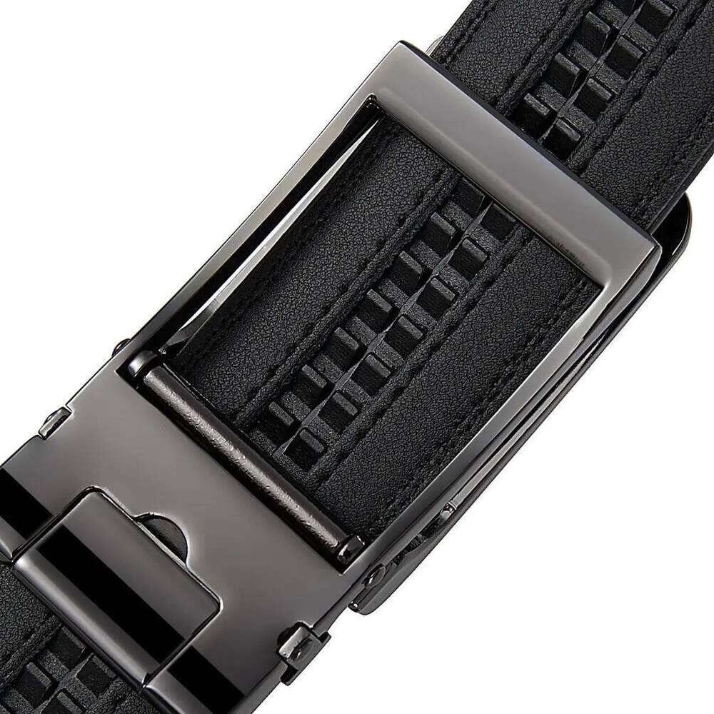 3.5cm Genuine Leather For Men's High Quality Jeans Cowskin Casual Belts Business Cowboy Waistband Automatic Buckle Strap Z260226