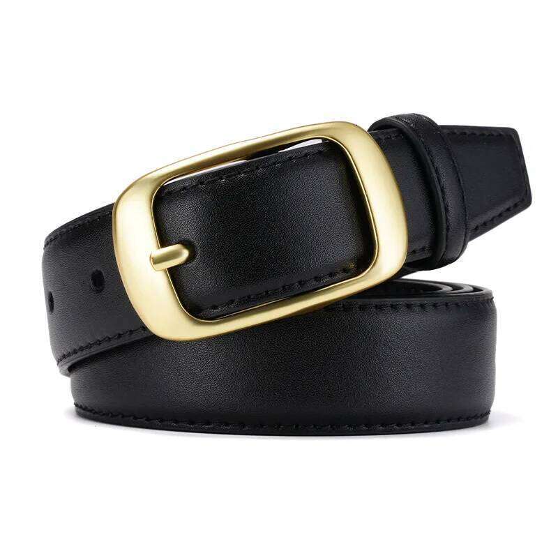 Fashionable Gold Alloy Buckle Women's Belt - High Quality Soft Pu Leather | Perfectly Matched with Jackets and Jeans, New Style Z260226