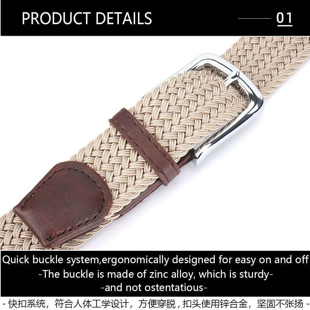 TUSHI New Mens Non-hole Woven Elastic Stretch Canvas Female Korean Style Versatile Student Pants Denim Belt Luxury Z260226