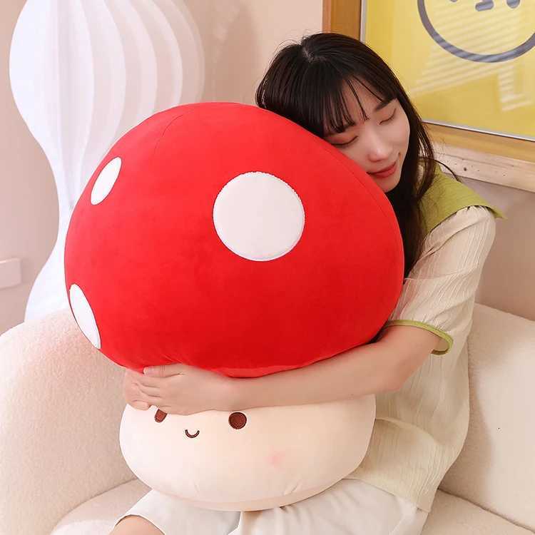 Hot Kawaii Mushroom Plush Dolls Simulation Plant Pillow Lovely Toys For Home Decor Sleeping Cushion Stuffed Soft Dolls Y260314