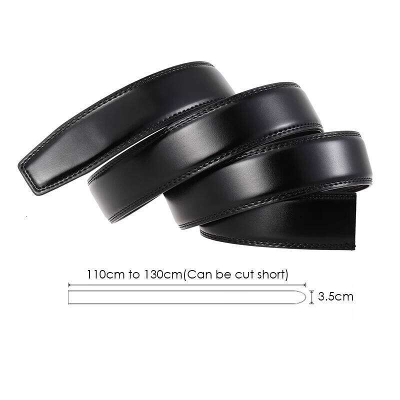 VATLTY 2021 No Buckle Leather for Men 3.5cm Natural Cowhide Trouser Non-porous Black Belt Girdles Male Gifts Z260226