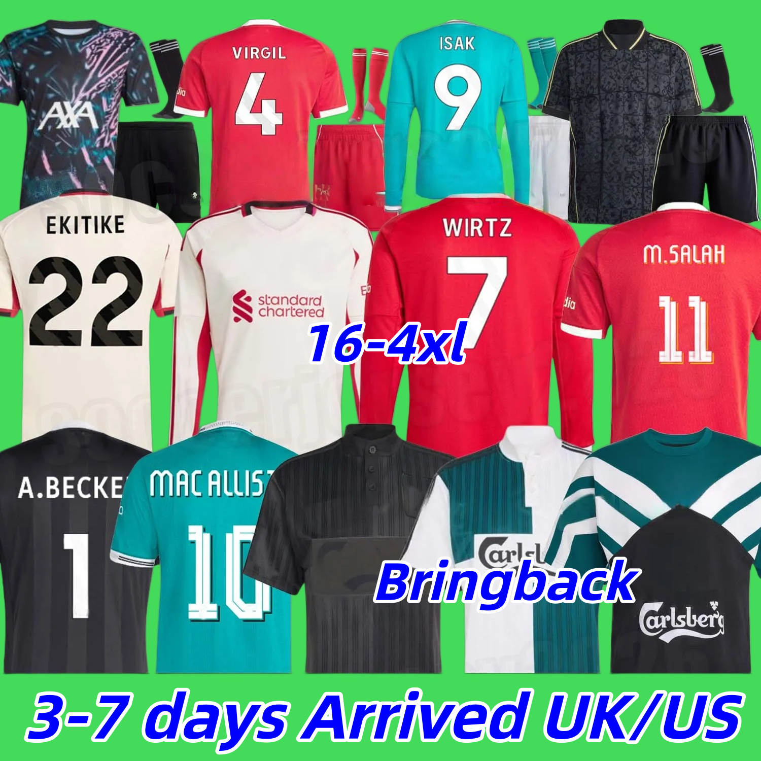 4XL 25 26 27 soccer jerseys blackout ISAK DIOGO JOTA WIRTZ FRIMPONG KERKEZ MAC ALLISTER EKITIKE Szoboszlai GAKPO jersey Salah football shirts Adult kids long sleeves
