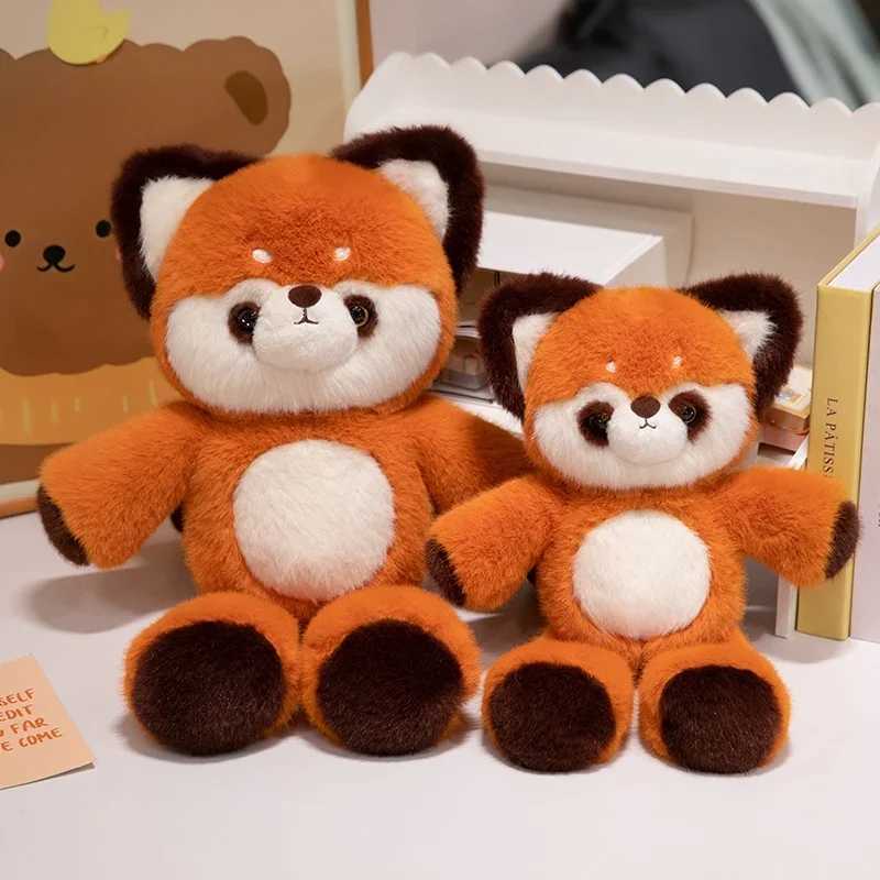 Running Raccoon Cat Plush Toys Cozy Fluffy Cartoon Red Panda Kitten Doll Warm Hugging Animal Doll Cuddly Children Birthday Gift Y260314