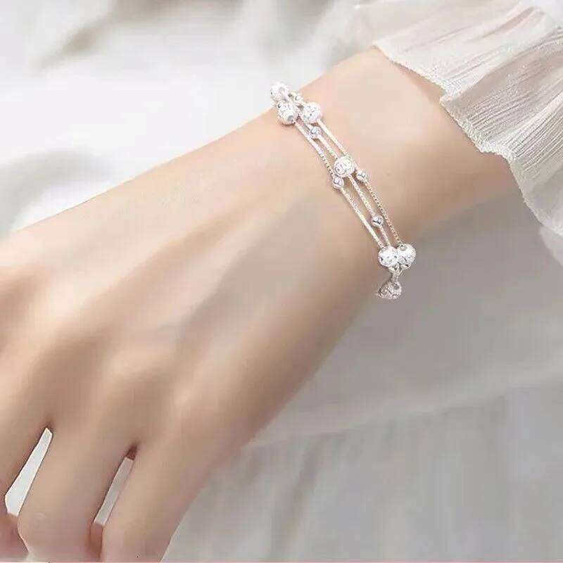 Luxury 925 Sterling Silver Bracelets For Women Vintage Original Multi-layer Bead Charm Bracelet Elegant Party Jewelry Gift Z260313