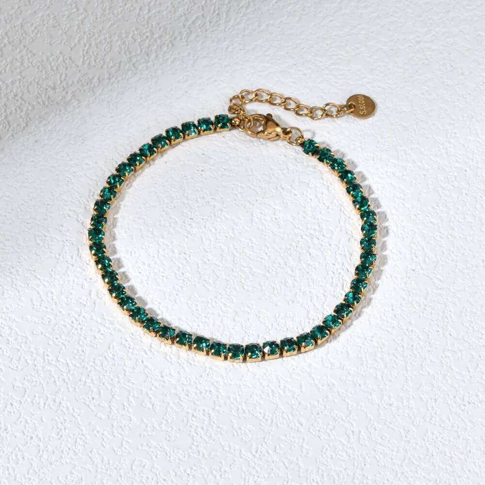 Luxury Hiphop Iced Out 3mm Cubic Zirconia Crystal Tennis Bracelets For Women Men Gold Color Bracelet Chain Jewelry Z260313