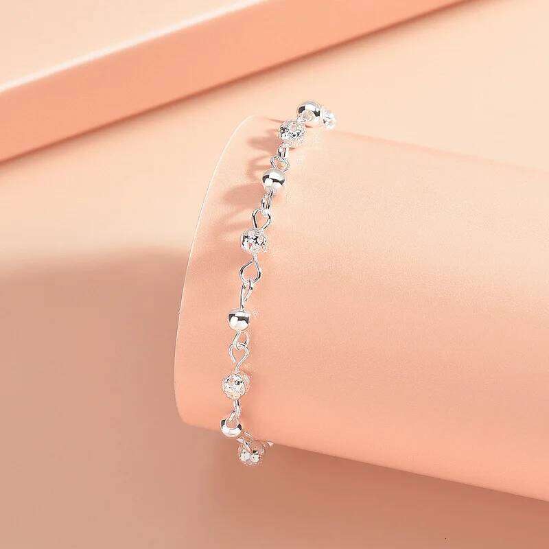 Vintage 925 Sterling Silver Bracelets for Women Luxury Korean Hollow Texture Round Bead Bracelet Party Wedding Beautiful Jewelry Z260313