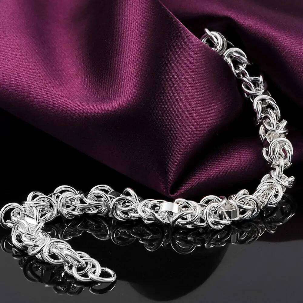 New 925 Sterling Silver Bracelets charm circle classic chain for women men Wedding party good Gifts high quality Fashion Jewelry Z260313