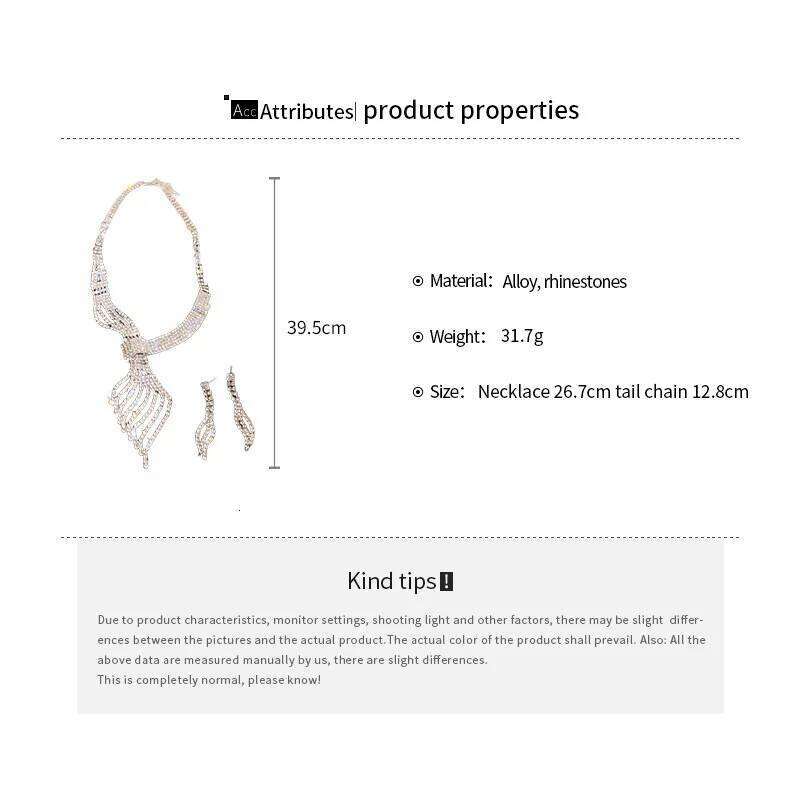 FYUAN Fashionable Necklace Earrings Jewelry Set Women Perfect for Parties Weddings Holidays Copper Chain Casual Style Z260313