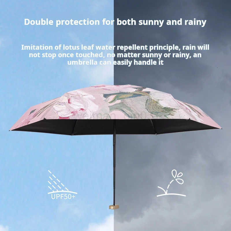 Compact Travel Mini Umbrella Uv Protection Capsule Umbrella 3/6 Fold Ultra Lightweight Sunshade Umbrellas Protable Manual H260314