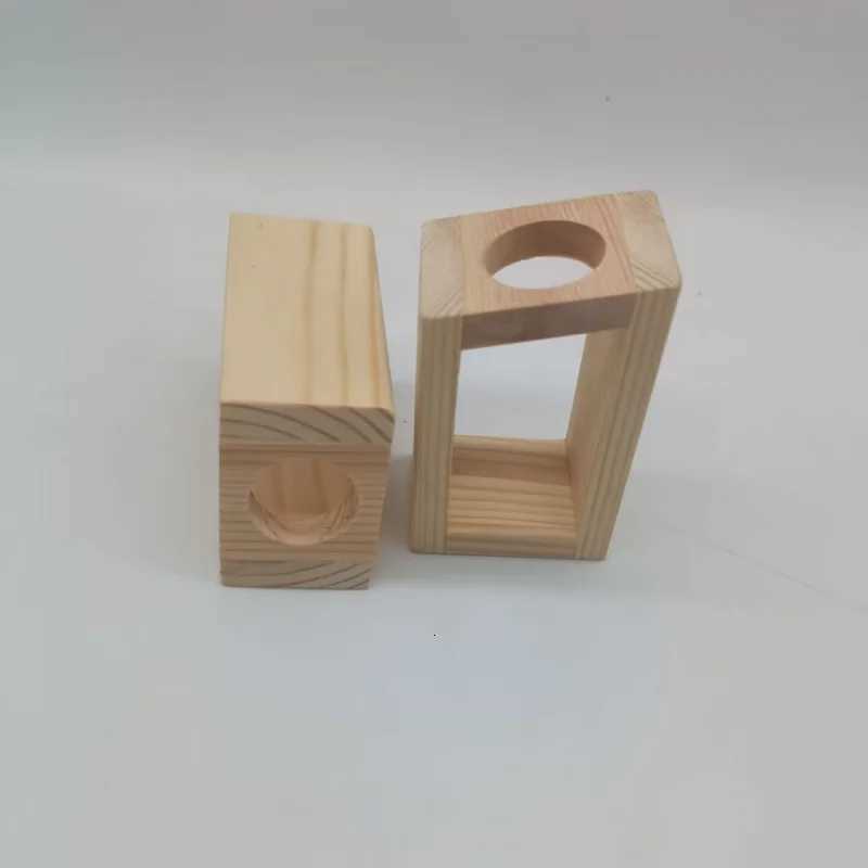 Desktop hydroponic plant glass test tube vase wooden flower stand creative home decoration flower arrangement container ornament Y260314