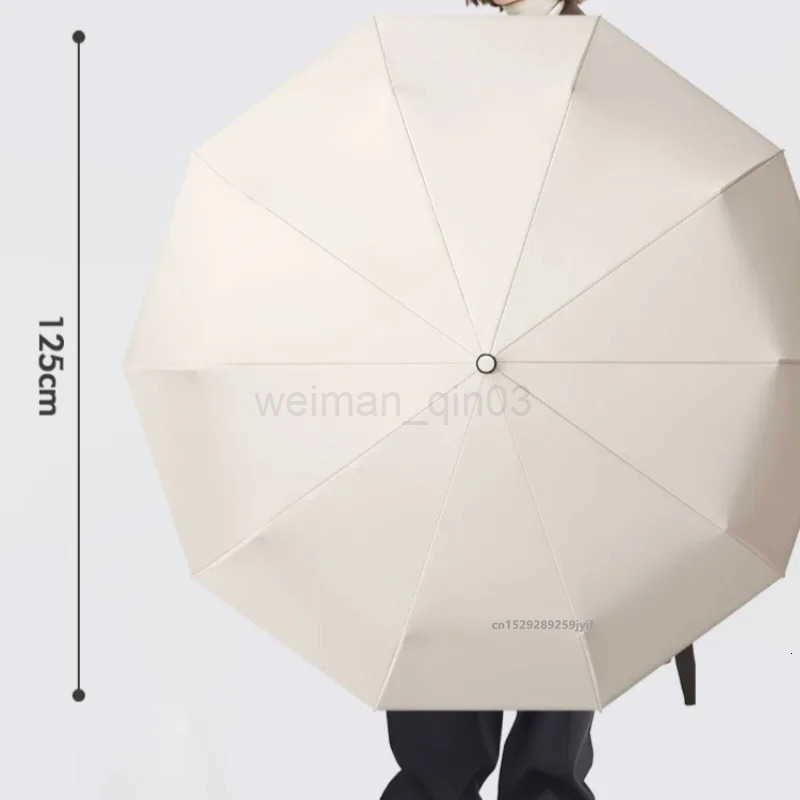 Extra Large Reinforced Umbrella Wind and Rain Resistant Dual-purpose UV Blocking Fully Automatic Ring-buckle Parasol sakura NONE H260314